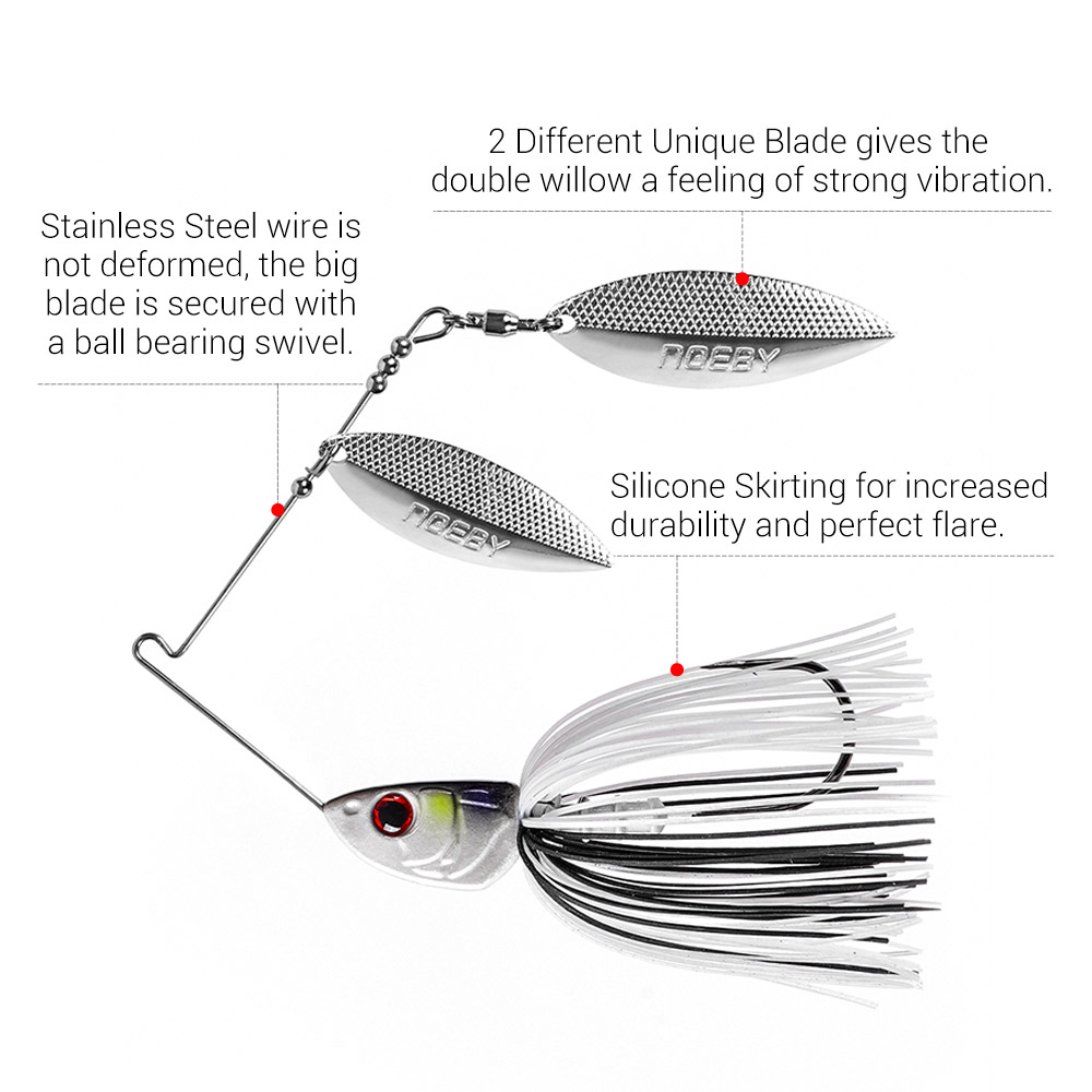 Noeby سبينيربايت 10.5 جرام 14  - مراجعة Fishing Lure Spinner وسعره