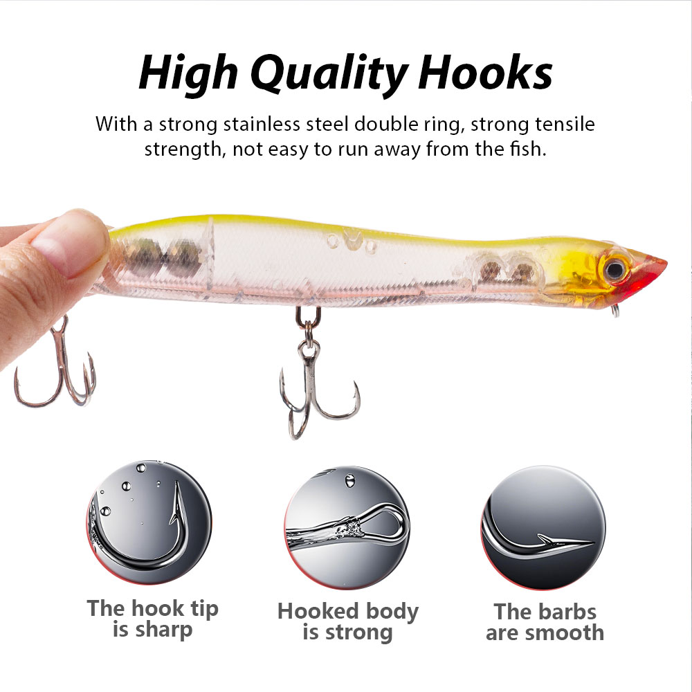 طعم صيد عائم على سطح الماء بطو - مراجعة Fishing Lure Popper وسعره