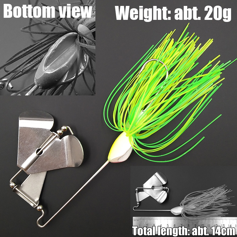 Wusanban Lunker Spinner الطعوم - مراجعة Fishing Lure Buzzbait وسعره
