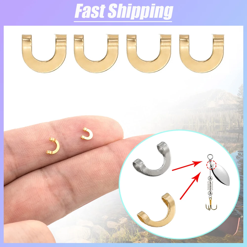 100 قطعة الصيد U على شكل مقاطع - مراجعة Fishing Lure Spinner وسعره